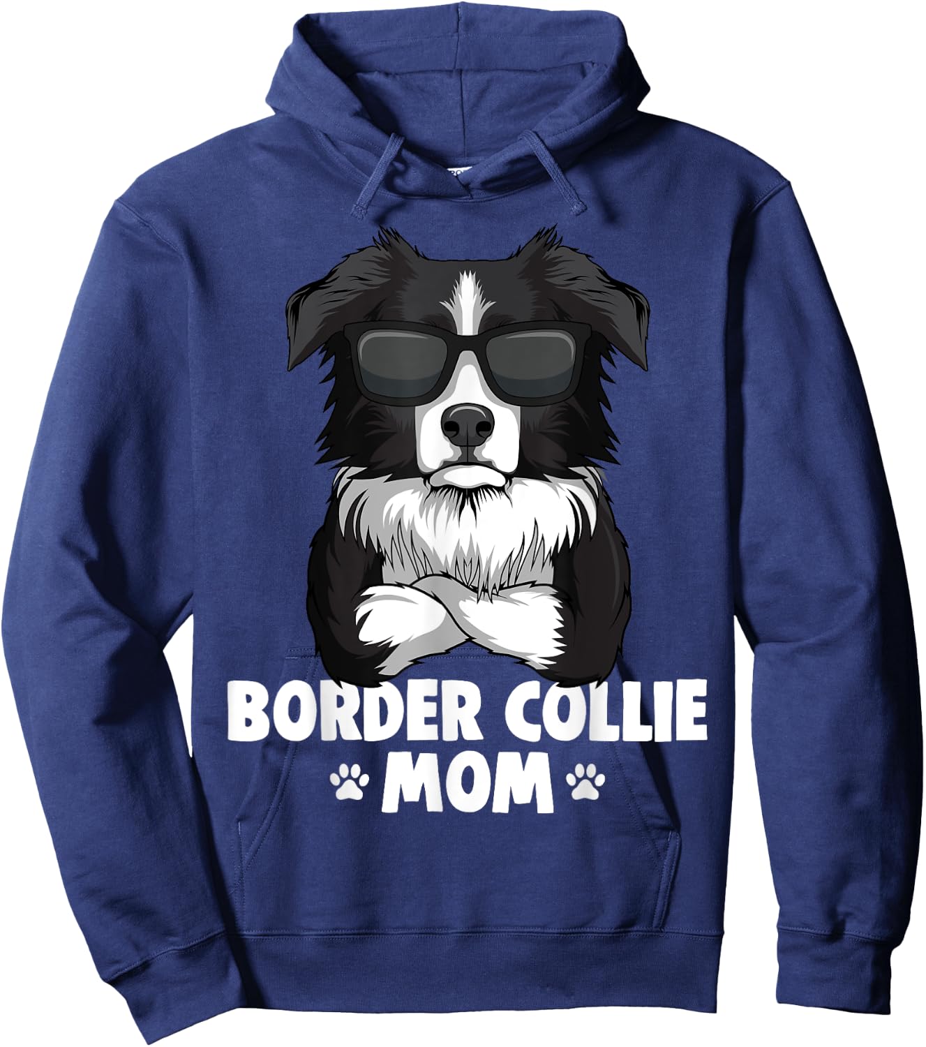 Border Collie Mom Hunde Mama Frauchen Damen Hoodie - Hoodie | Navy