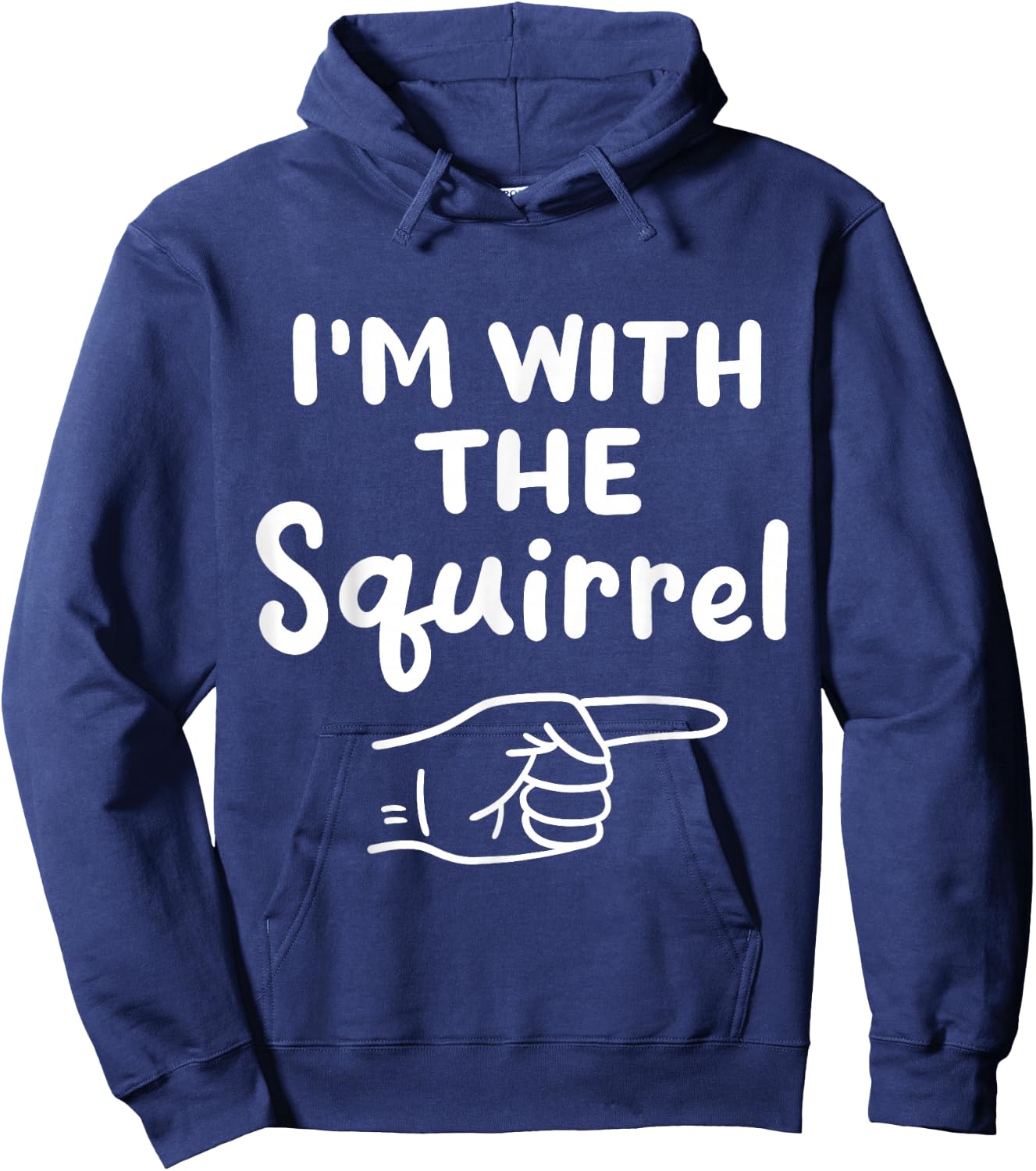 I'm With Squirrel Funny Halloween Costume Party Couples Men Hoodie - Hoodie | Navy