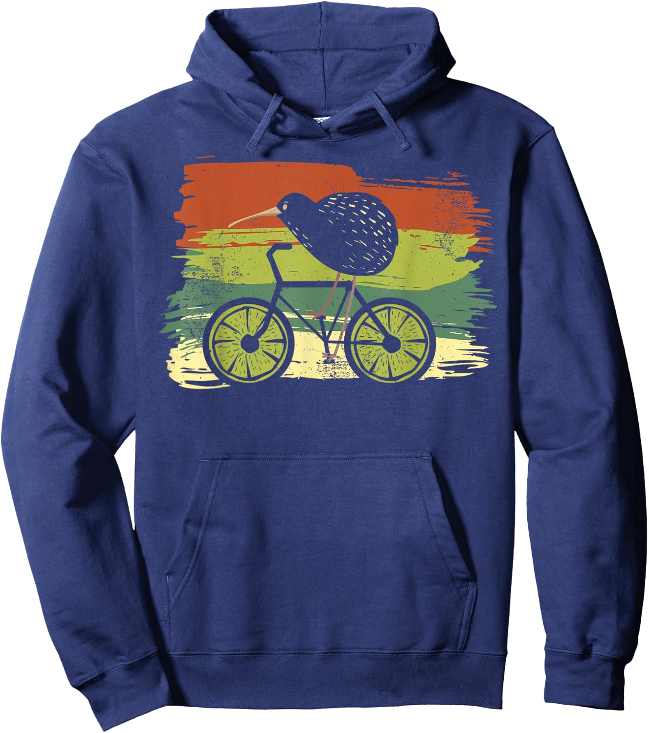Cycle New Zealand Funny Kiwi on a Bicycle Design Idea design Hoodie - Hoodie | Navy