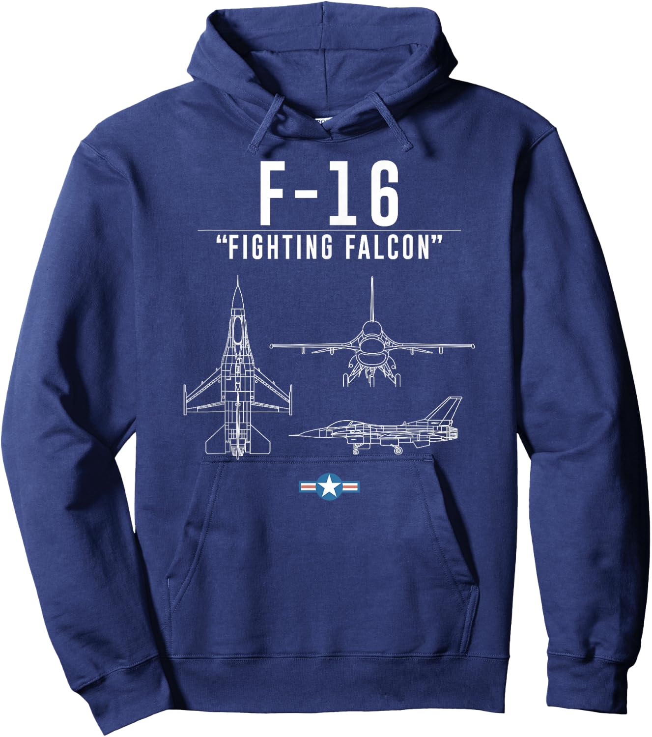 F-16 Shirt Military Air Force F16 Fighter Jet Hoodie - Hoodie | Navy