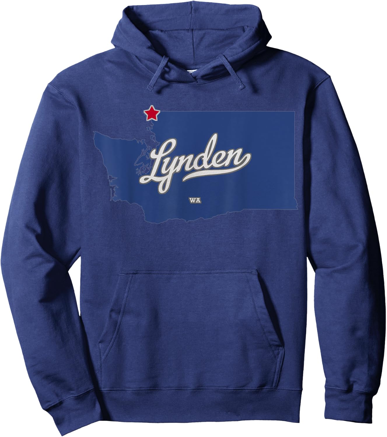 Lynden Washington WA Map Hoodie - Hoodie | Navy