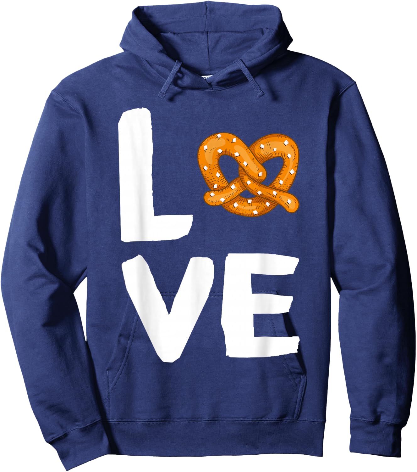 I Love Pretzels for Pretzel Day Funny Office Wear Gifts Hoodie - Hoodie | Navy