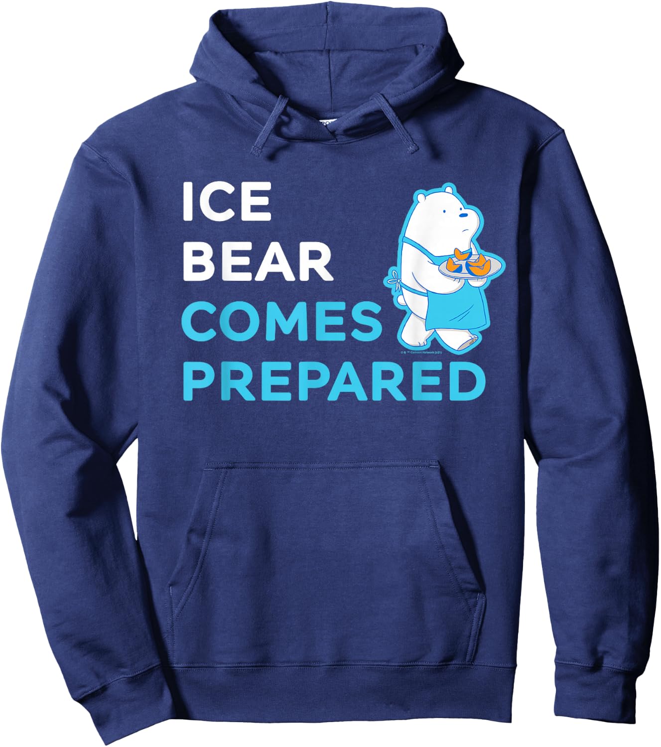We Bare Bears Ice Bear Comes Prepared Hoodie - Hoodie | Navy