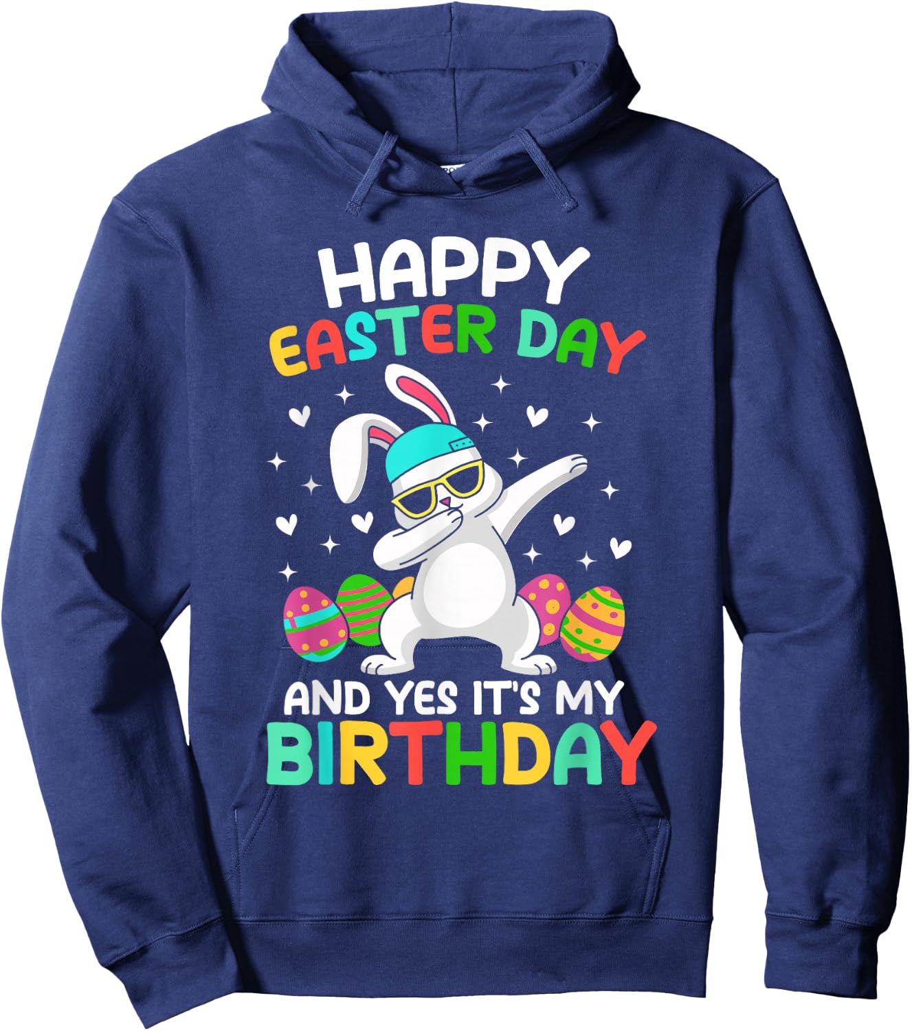 Happy Easter Day And Yes It's My Birthday Cute Kids Boys Hoodie - Hoodie | Navy