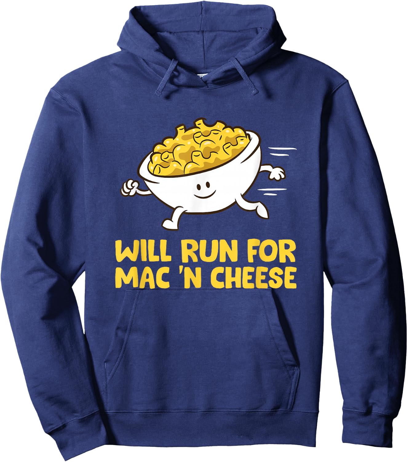 Will Run For Mac And Cheese Love Mac N Cheese Hoodie - Hoodie | Navy