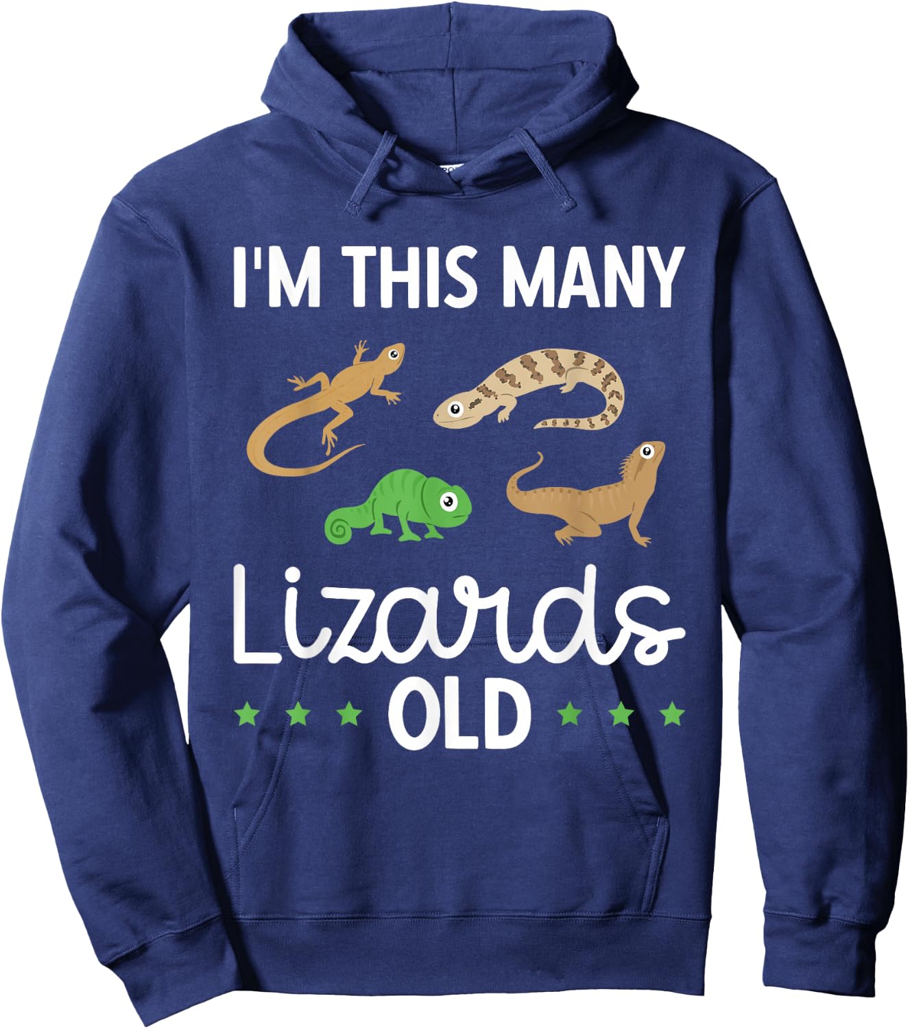 Children's Reptile Lizard Birthday Hoodie - Hoodie | Navy
