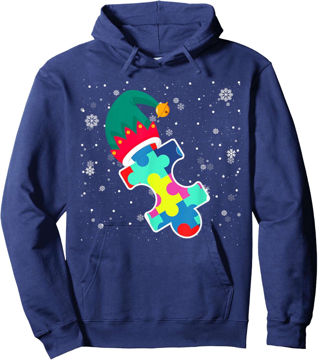 Autism Awareness Month Autism Christmas Season Xmas Day Hoodie - Hoodie | Navy