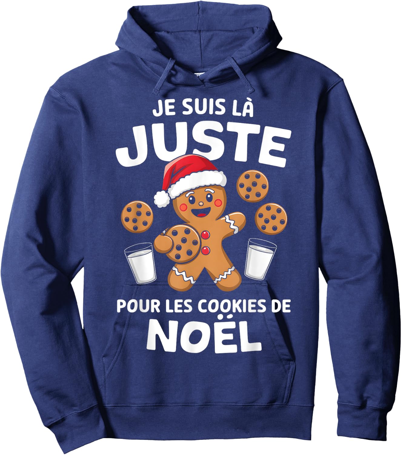 Christmas Man I'm There Just For Christmas Cookies , Black, S Hoodie - Hoodie | Navy