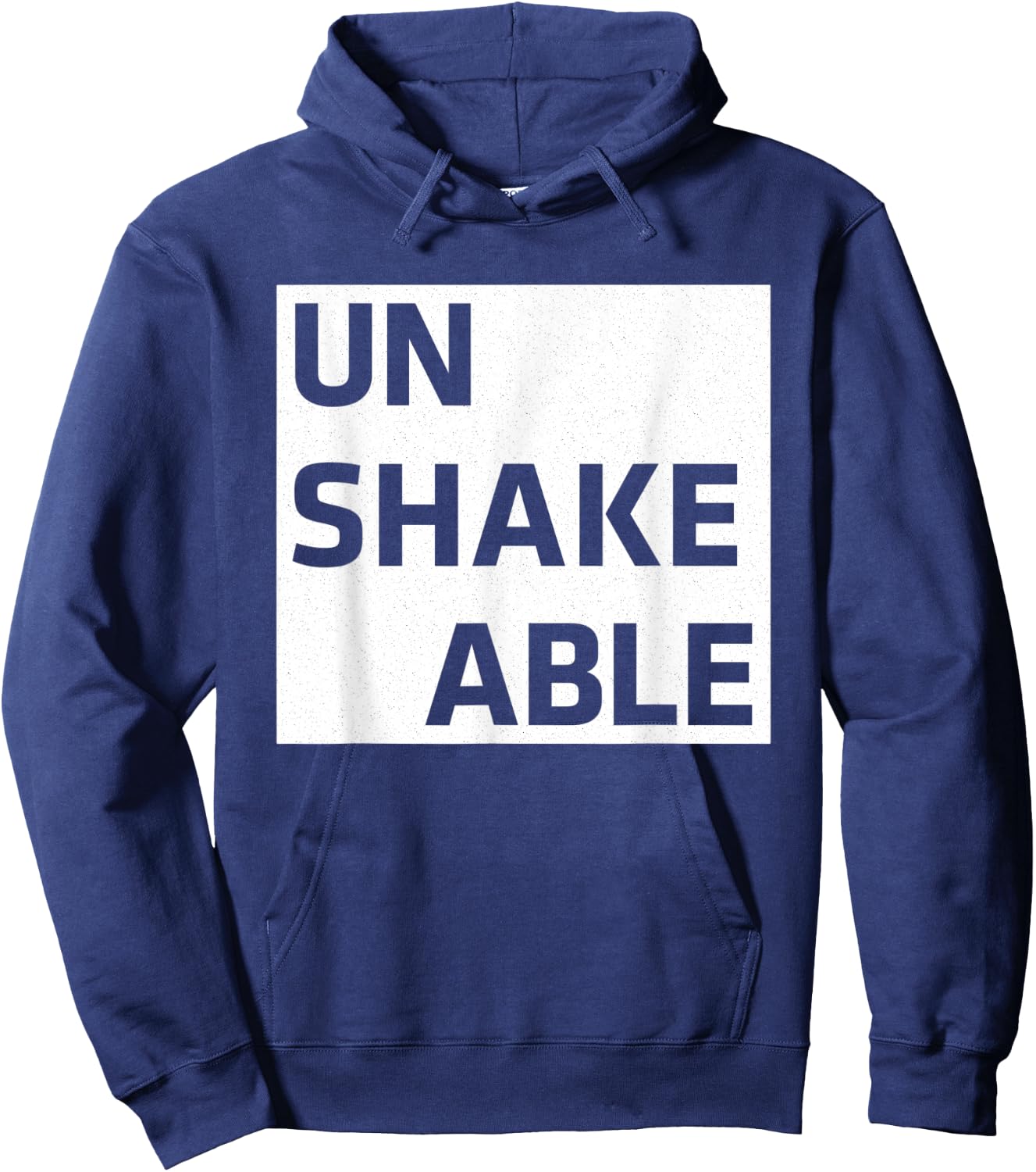Unshakeable | Positive Motivational Inspirational Workout Hoodie - Hoodie | Navy