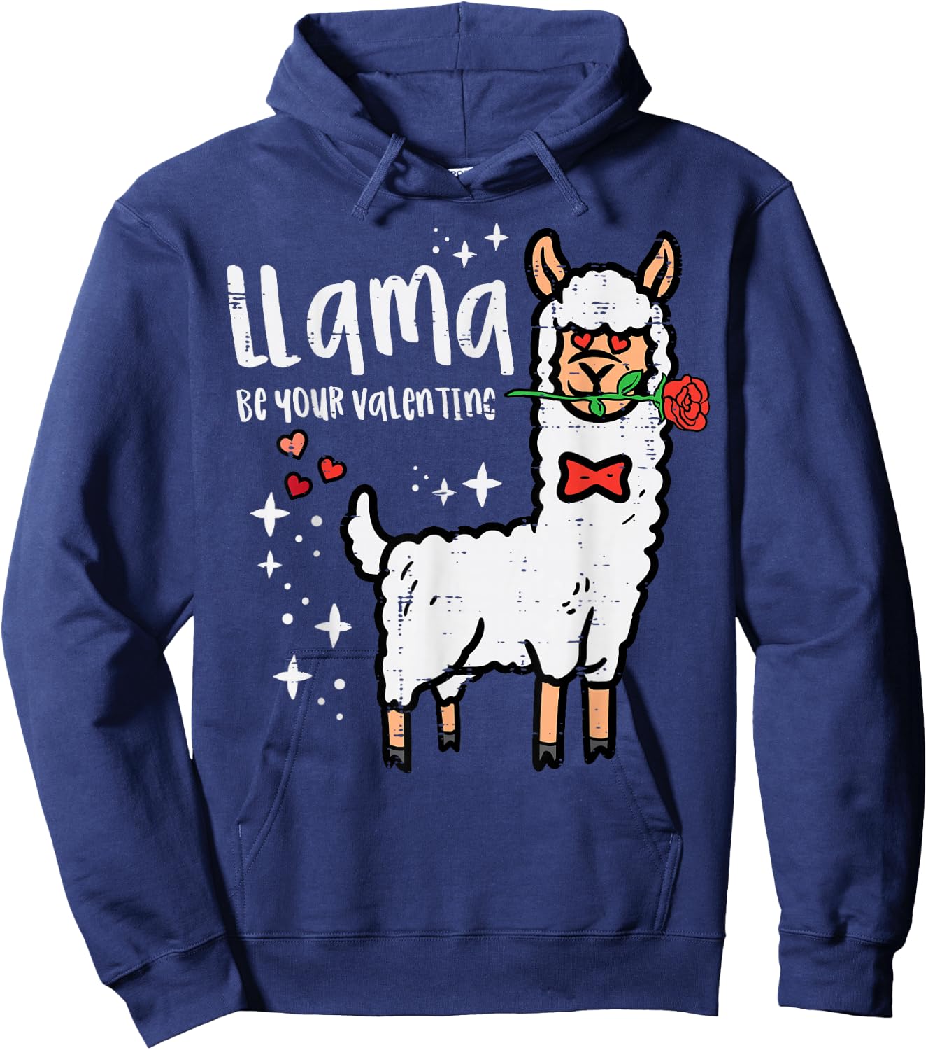 Llama Be Your Valentine Alpaca Men Boys Kids Youth Women Hoodie - Hoodie | Navy