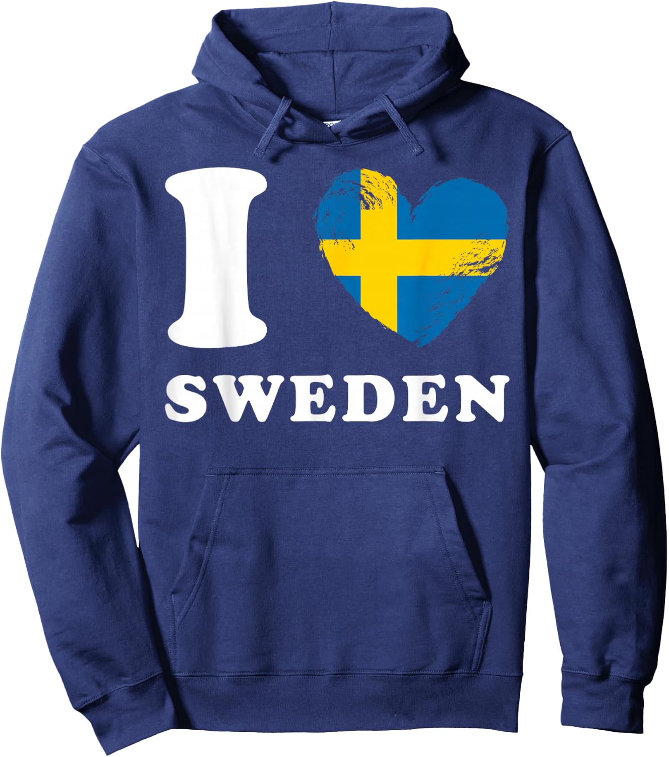 I Love Sweden - Heart Flag Sweden Hoodie - Hoodie | Navy