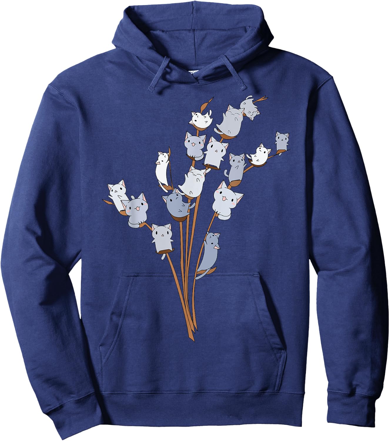 Willow Funny Cats Tree Gift Easter Party Hoodie - Hoodie | Navy