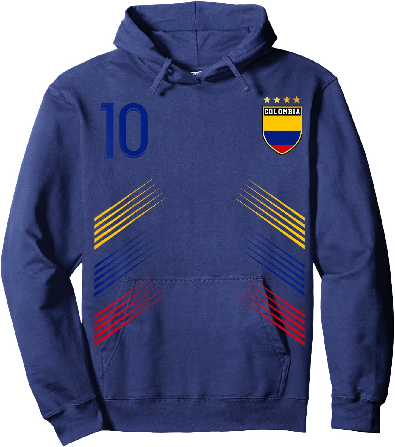 Colombia Flag for Colombian Pride Lovers , Black, S Hoodie - Hoodie | Navy