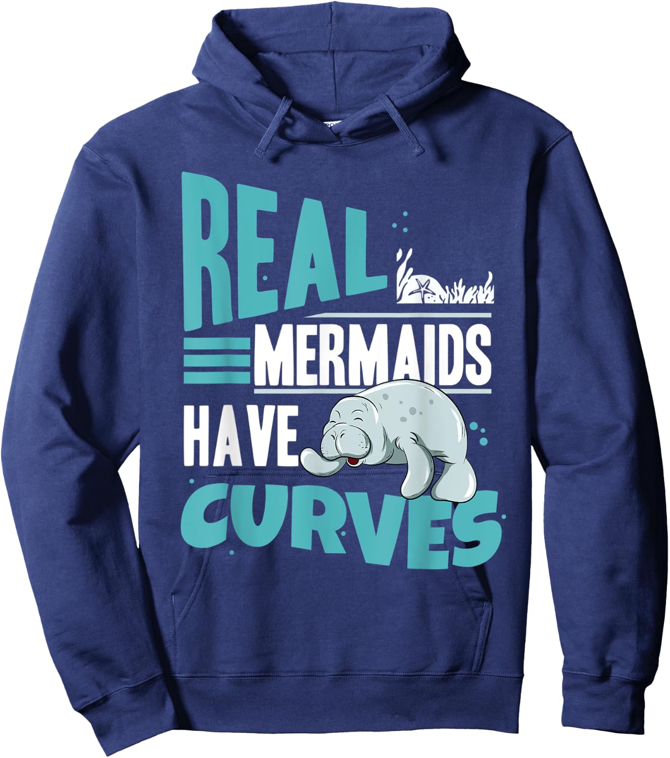 Real Mermaids Have Curves Manatees Zookeeper Women Manatee Hoodie - Hoodie | Navy