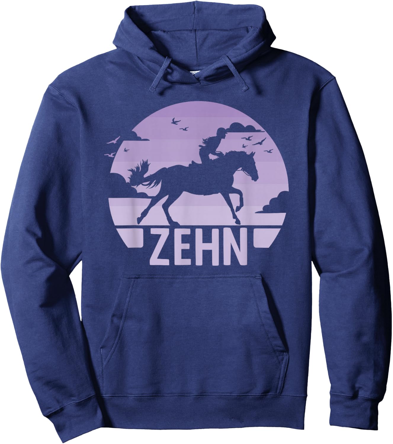 10. Geburtstag Reiterin 10 Jahre Mädchen Pferde Geburtstags Hoodie - Hoodie | Navy