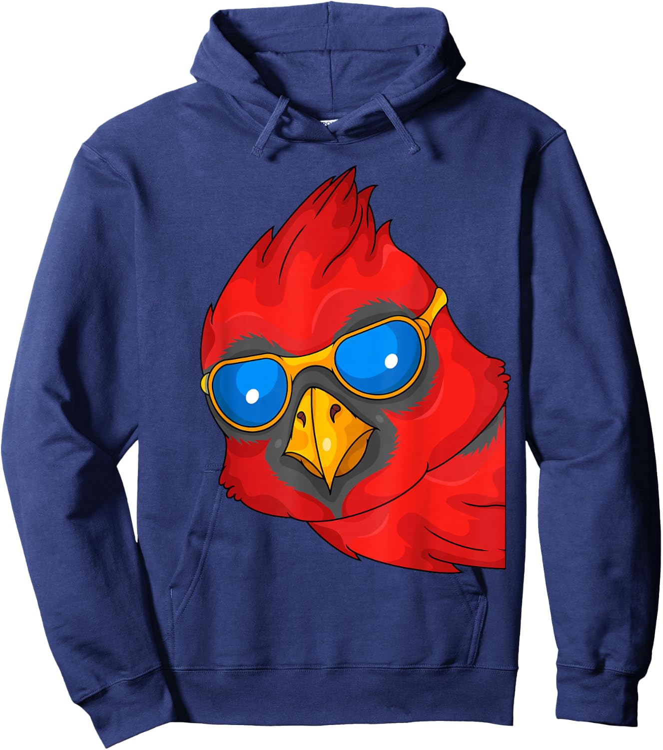 Northern Cardinal Bird Lover Men Bird Watching Cardinal Hoodie - Hoodie | Navy
