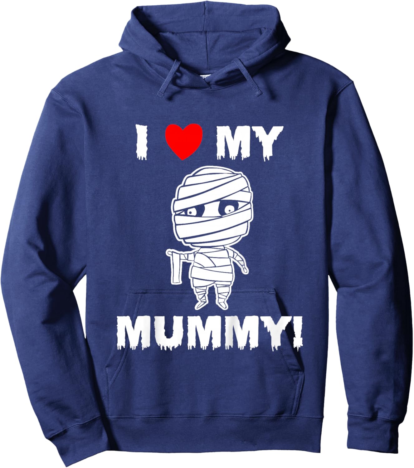 Kids Cute I Love My Mummy Funny Halloween Hoodie - Hoodie | Navy