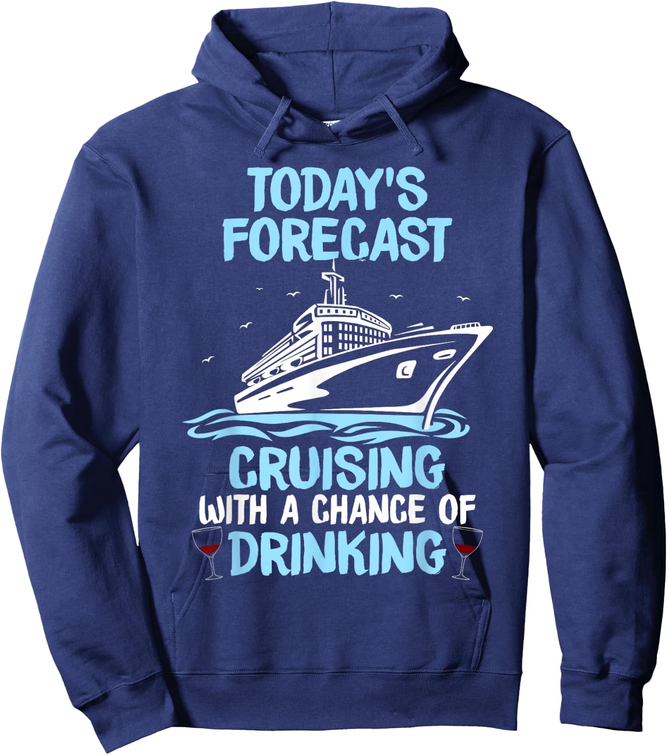 Funny Cruise Design Women Cruising Boat Trip Lovers Small Hoodie - Hoodie | Navy