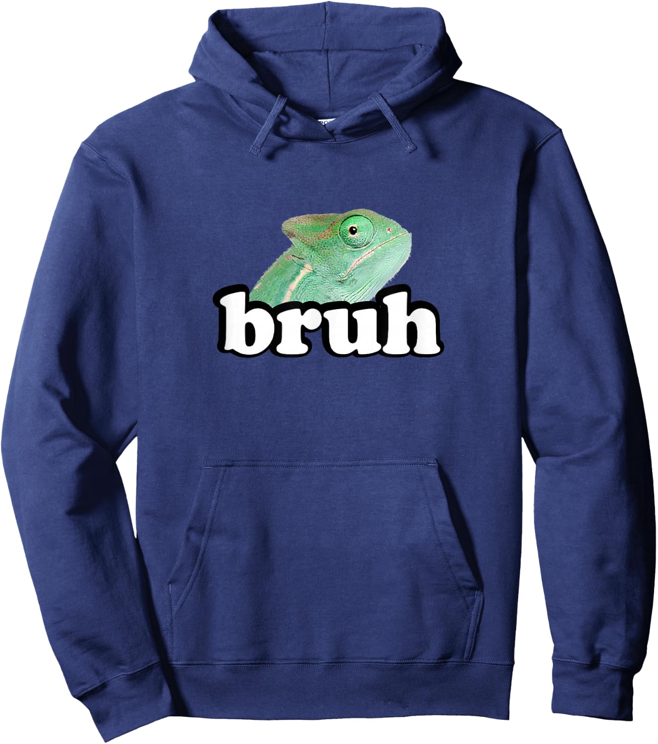 Cute Kids Boys Girls Bruh Reptile Veiled Chameleon Lover Hoodie - Hoodie | Navy