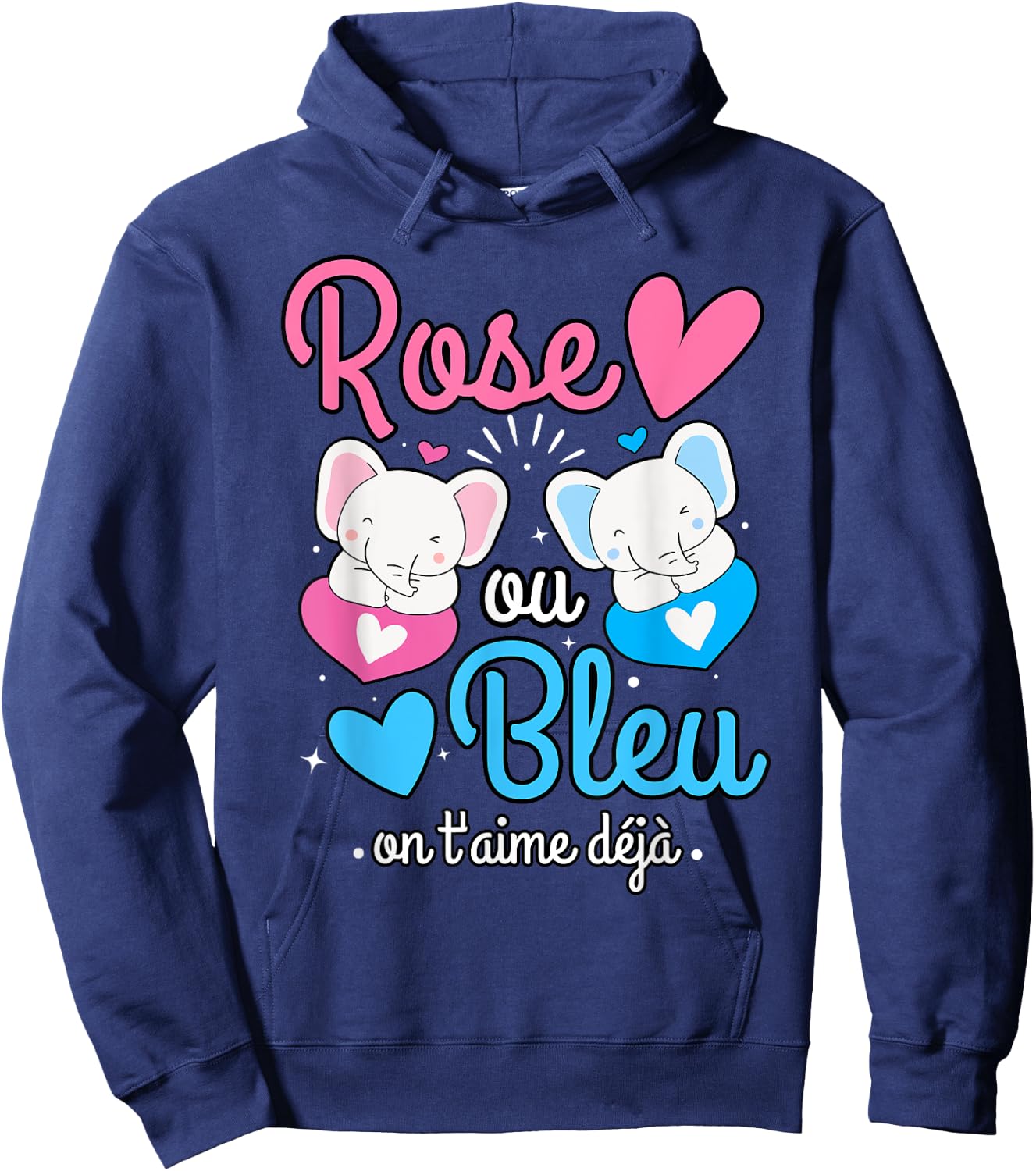 Baby shower surprise gender reveal baby sex announcement , Black, S Hoodie - Hoodie | Navy
