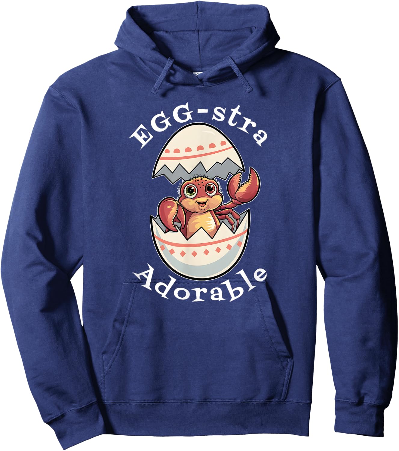 Egg-stra Adorable – Cute Baby Hermit Crab Happy Easter Egg Hoodie - Hoodie | Navy