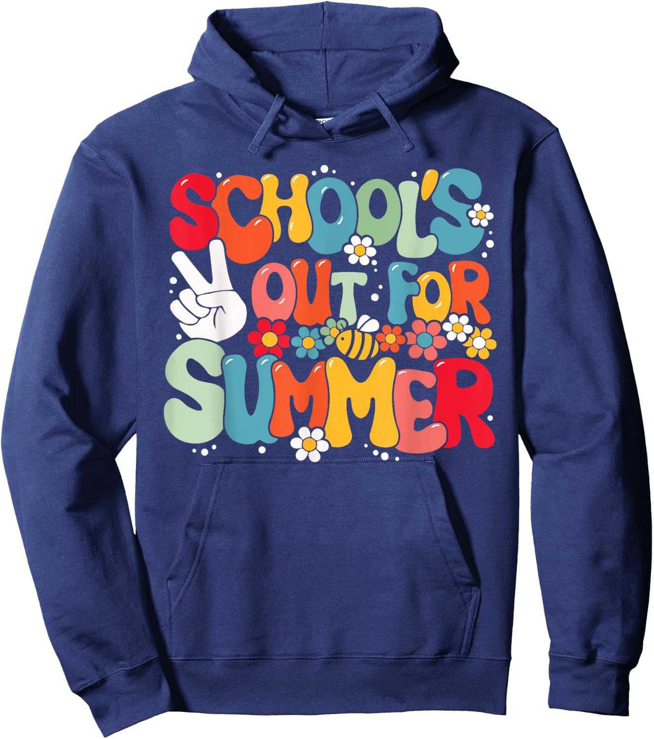Retro Last Day Of School - School's Out For Summer Hoodie - Hoodie | Navy