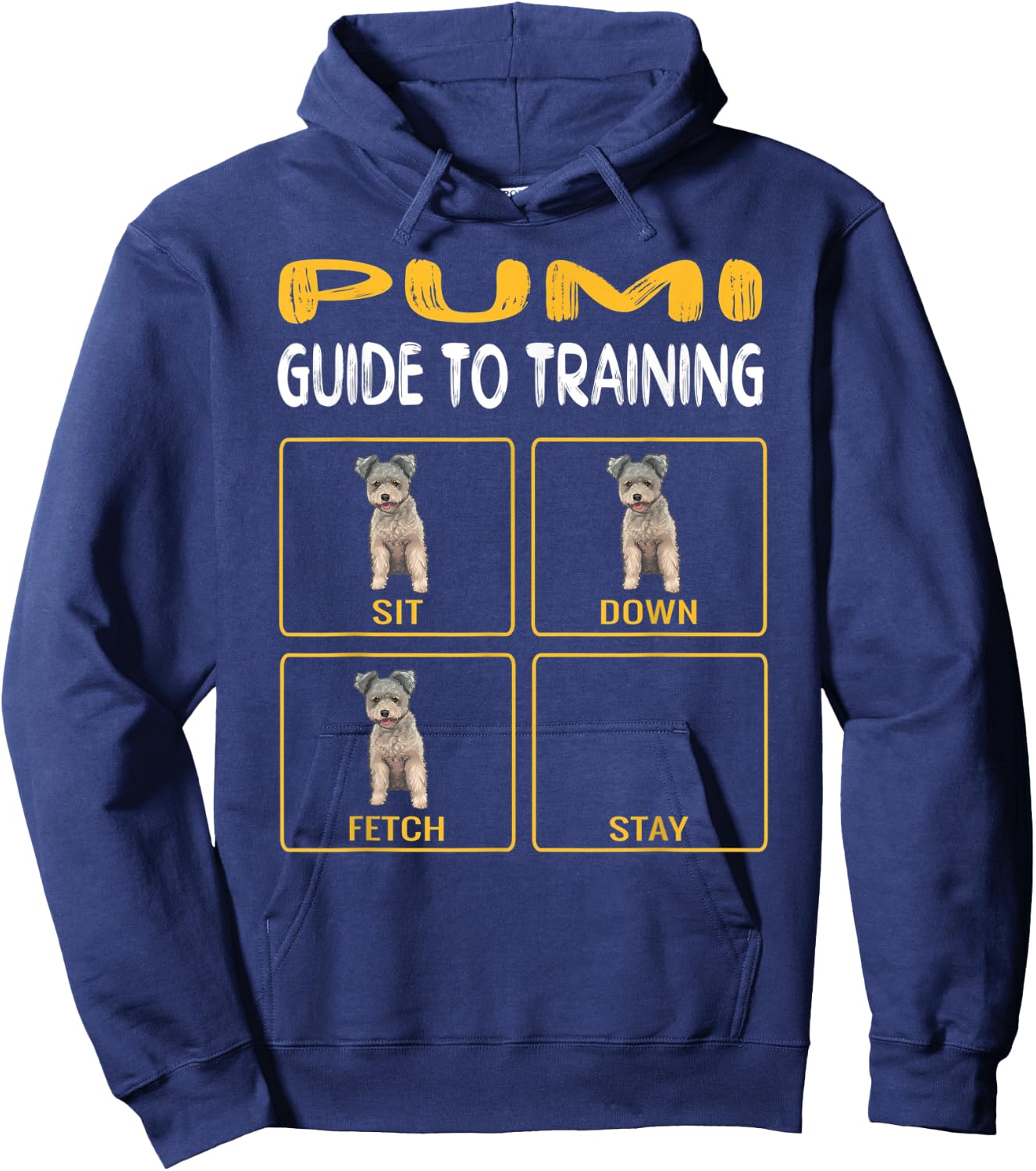 Funny Pumi Guide To Training Dog Obedience Hoodie - Hoodie | Navy