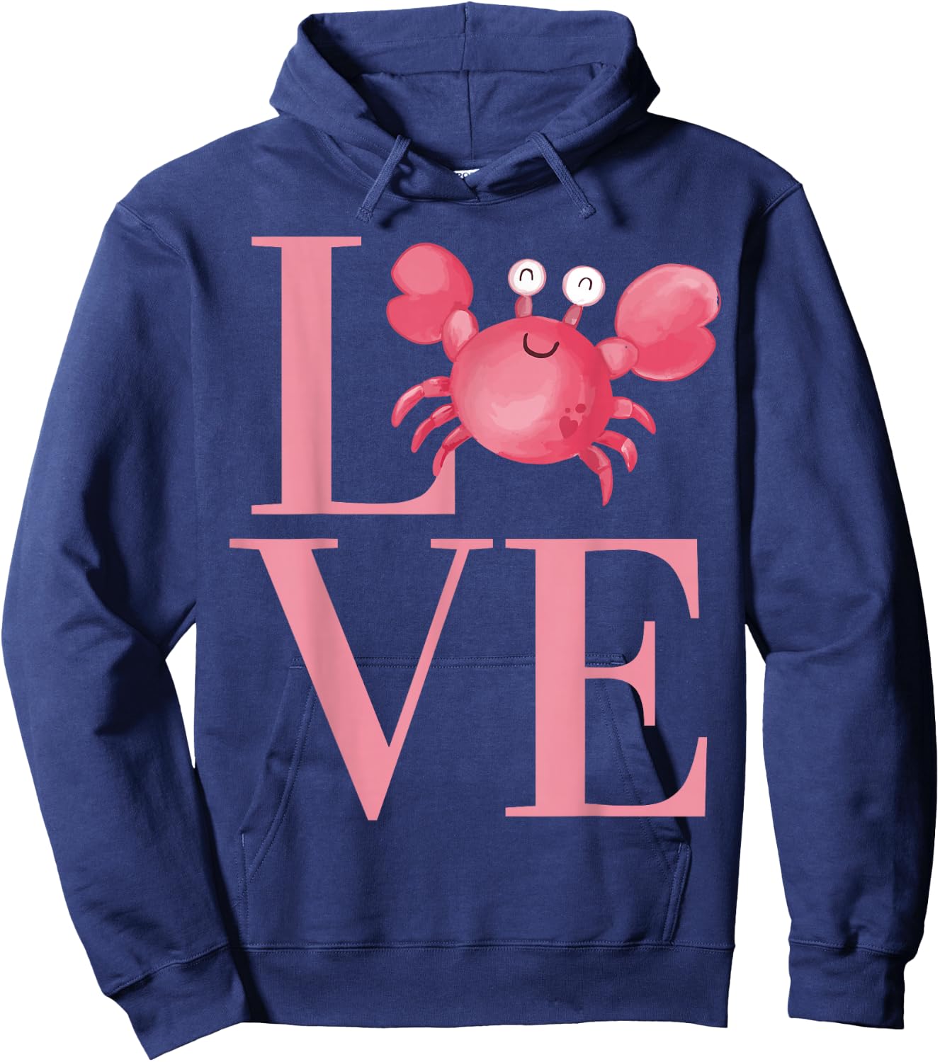 Cute Crab for boys and girls who LOVE Crabs Hoodie - Hoodie | Navy