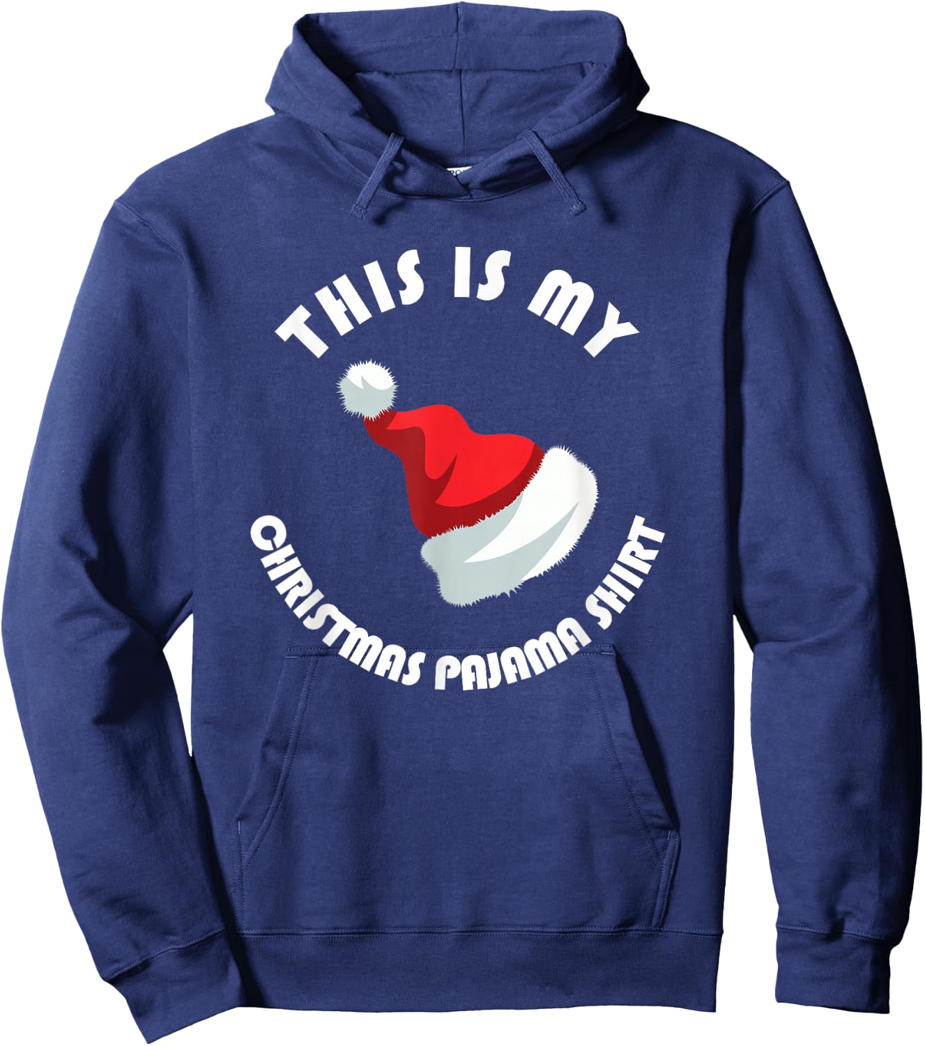 This Is My Christmas Pajama Shirt Funny Cute PJ Men Women Hoodie - Hoodie | Navy