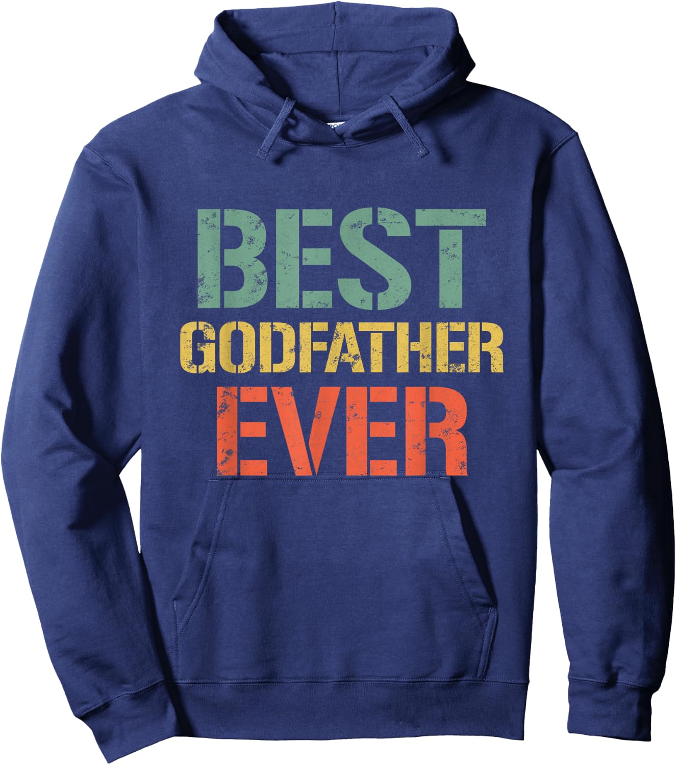 Vintage Best Godfather Ever Gifts For Father's Day Men Hoodie - Hoodie | Navy