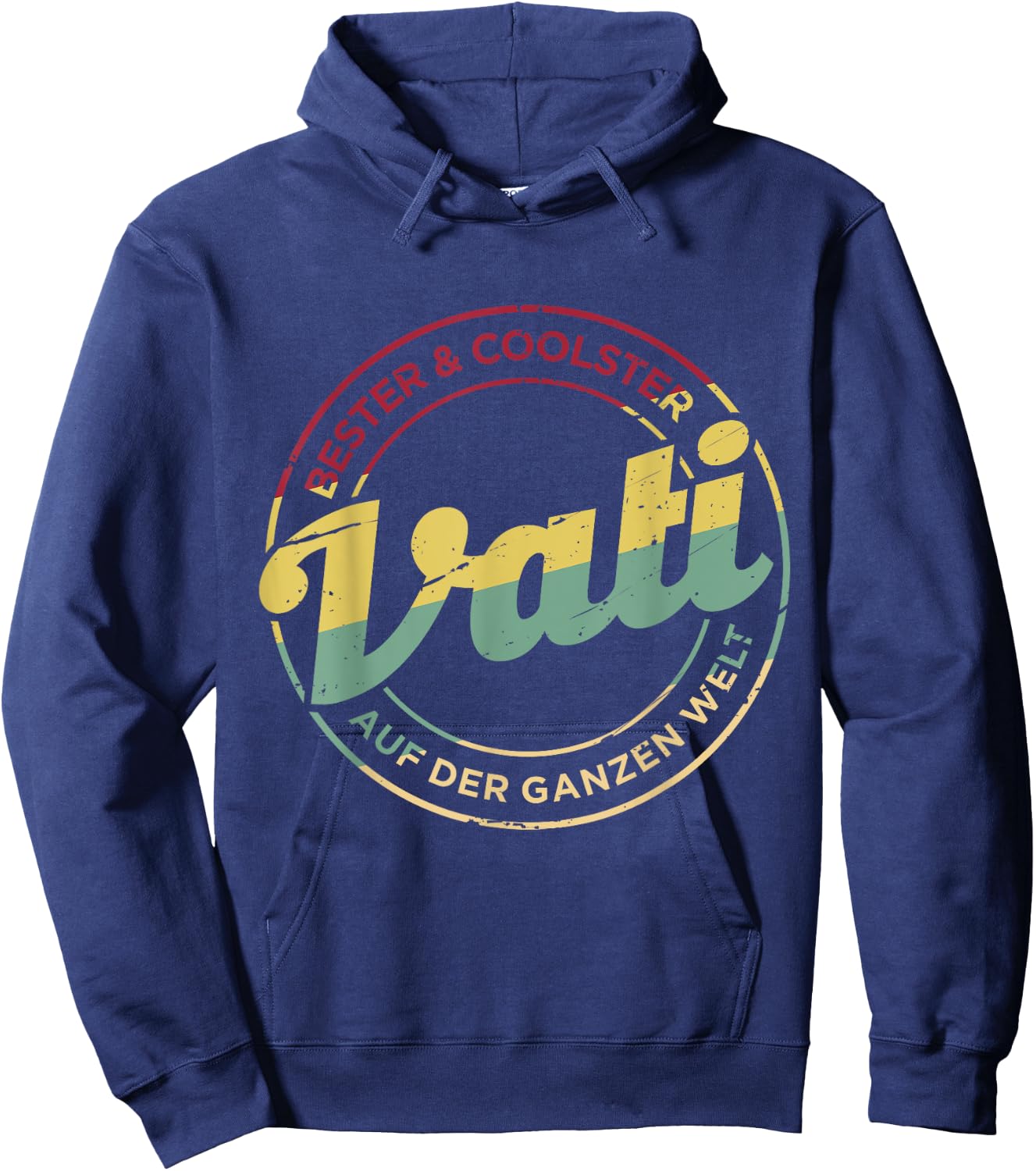 Coolster und Bester Vati der ganzen Welt Vintage Papa Motiv Hoodie - Hoodie | Navy