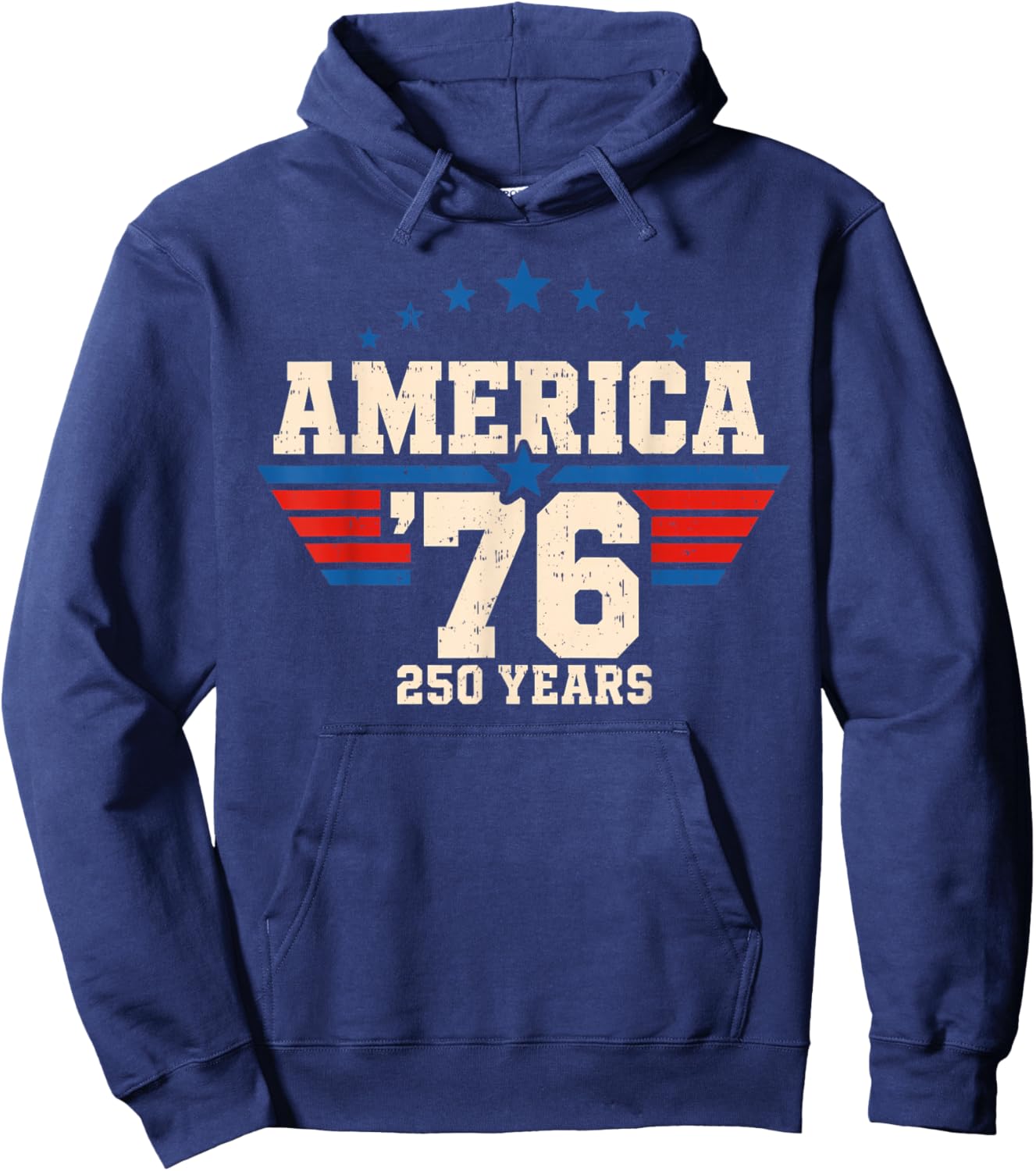 250 Anniversary USA Patriotic 250 Years American 4th of July Hoodie - Hoodie | Navy