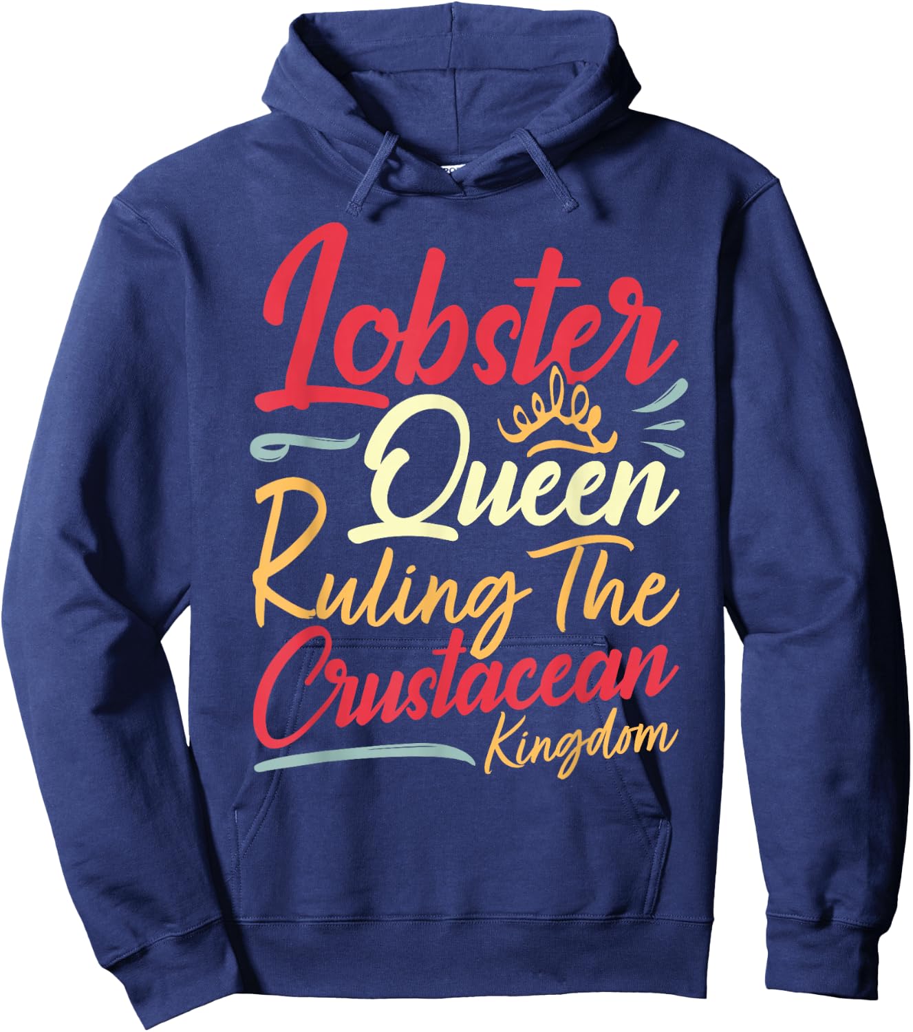 Lobster Queen I Seafood Lover Hoodie - Hoodie | Navy