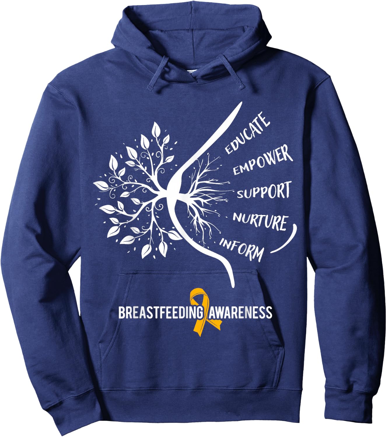 Breastfeeding Awareness Family USA Breast Milk Lactation Mom Hoodie - Hoodie | Navy