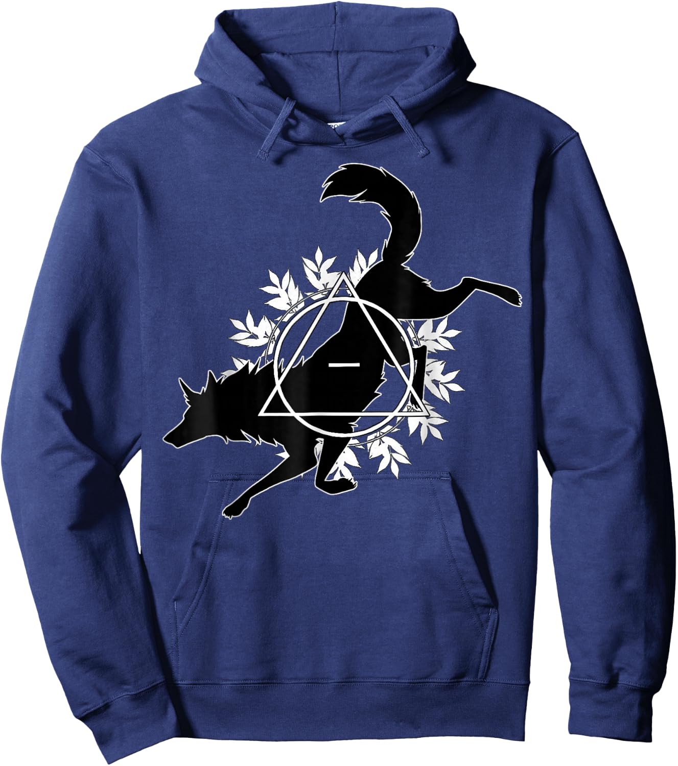 Wolf Heulen Berge Natur Tier Kunst Tierliebhaber Wolf , black Hoodie - Hoodie | Navy