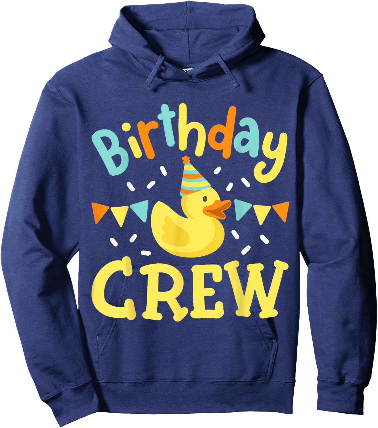 Birthday Crew Kids Girls Boys Bday Rubber Duck Party Family Hoodie - Hoodie | Navy
