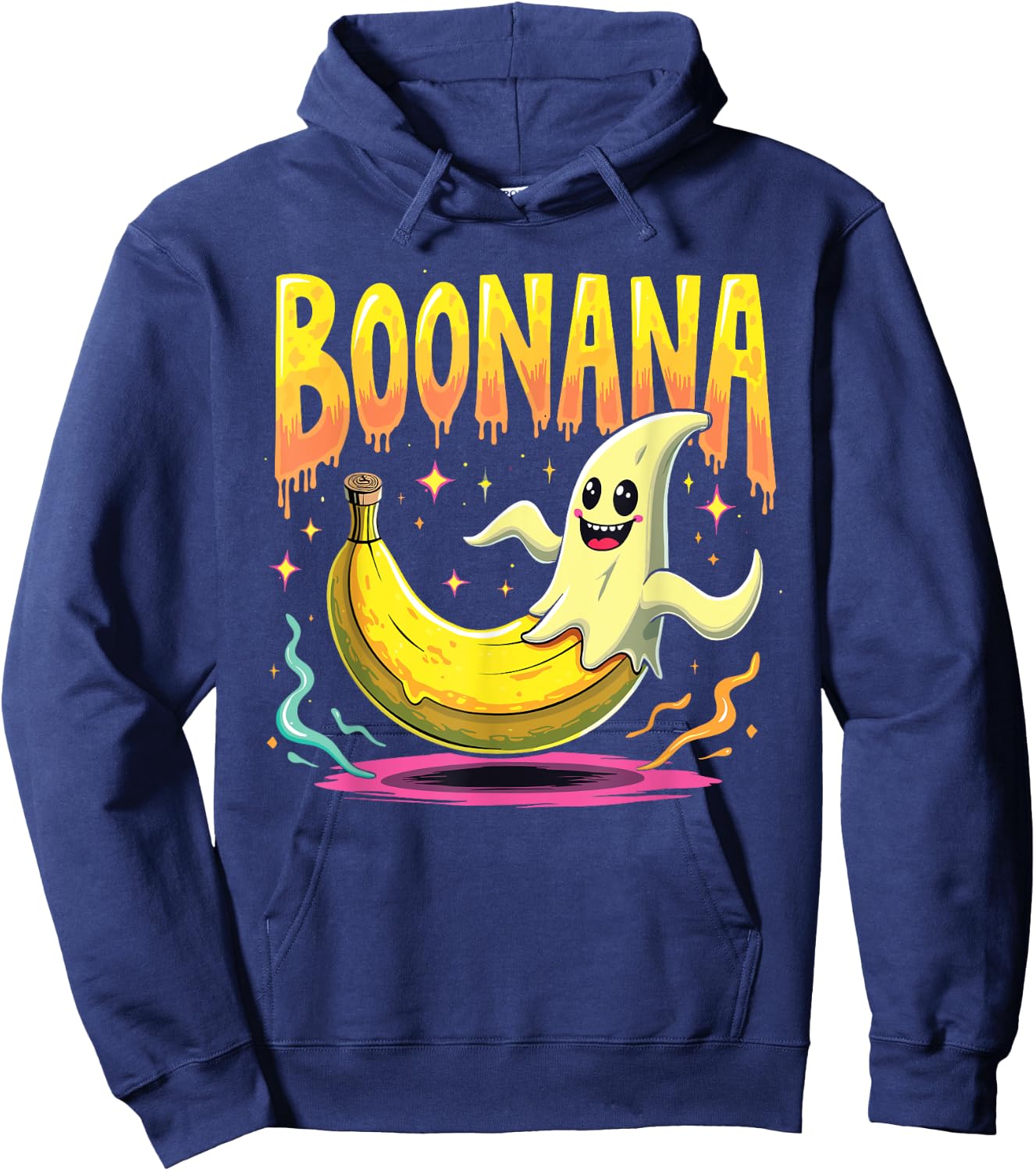 Boonana Costume Funny Ghost Banana for Halloween Hoodie - Hoodie | Navy