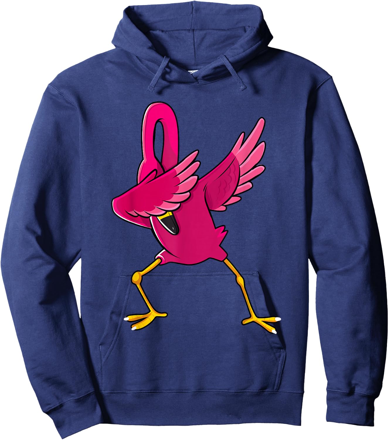 Dabbing Pink Flamingo Tropical Animal Lover Men Women Kids Hoodie - Hoodie | Navy