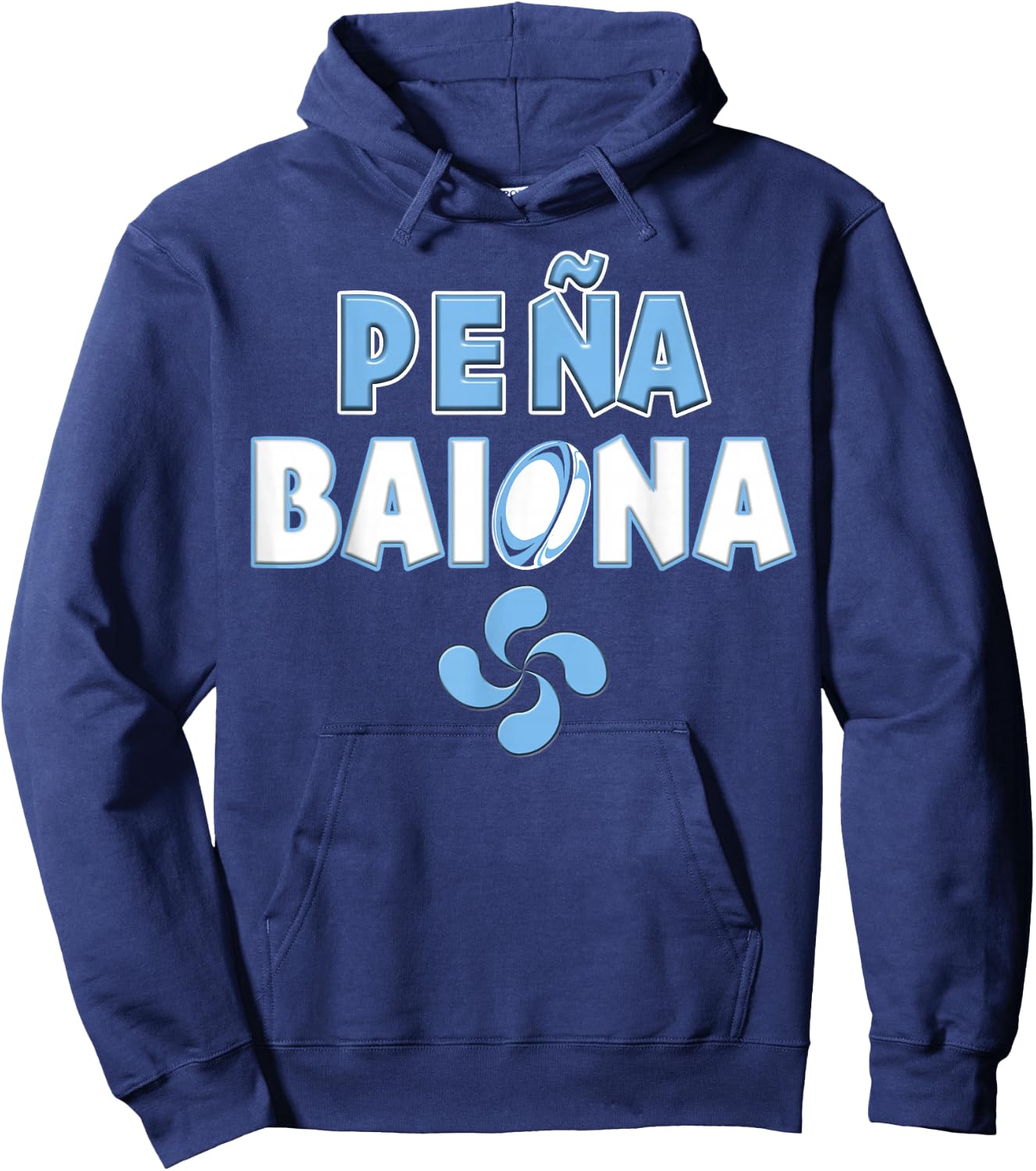 L'Esprit Du Rugby Bayonnais Basque Country Supporter Family , Black, S Hoodie - Hoodie | Navy