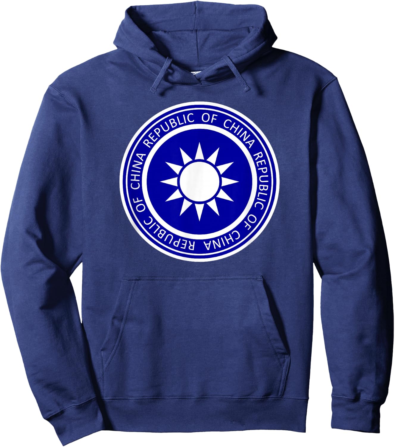 Taiwan Republic of China Sun Symbol Flag Seal Hoodie - Hoodie | Navy
