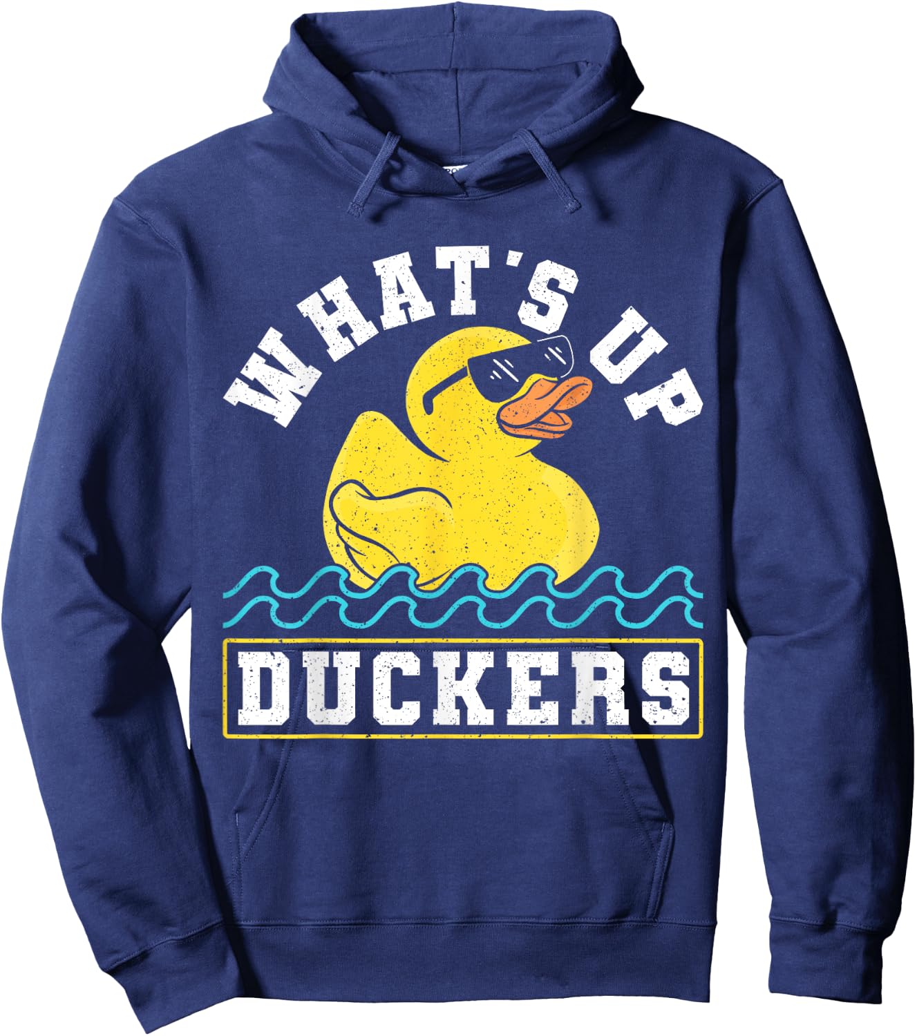 Whats Up Duckers? Rubber Duck Hoodie - Hoodie | Navy