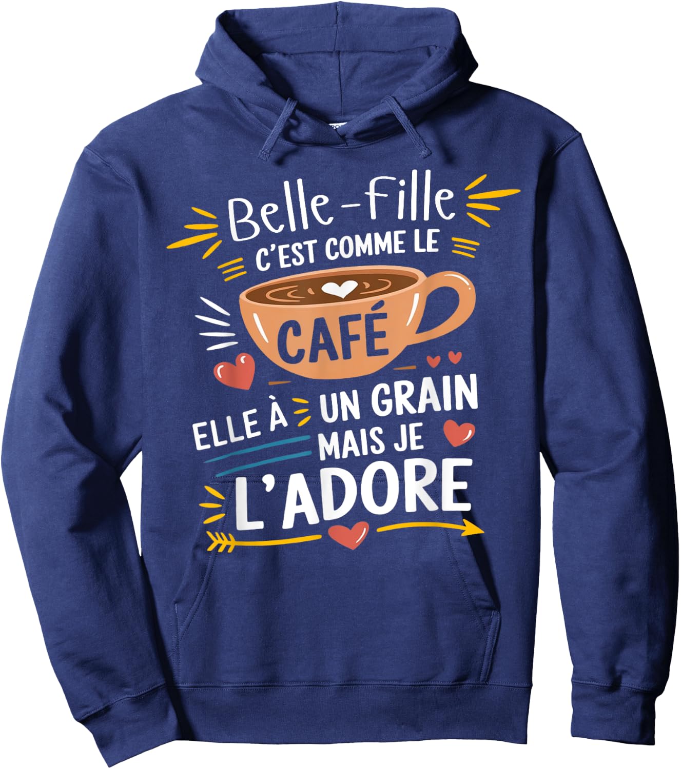 Stepdaughter Like Coffee – Gift Humour Coffee Hoodie - Hoodie | Navy