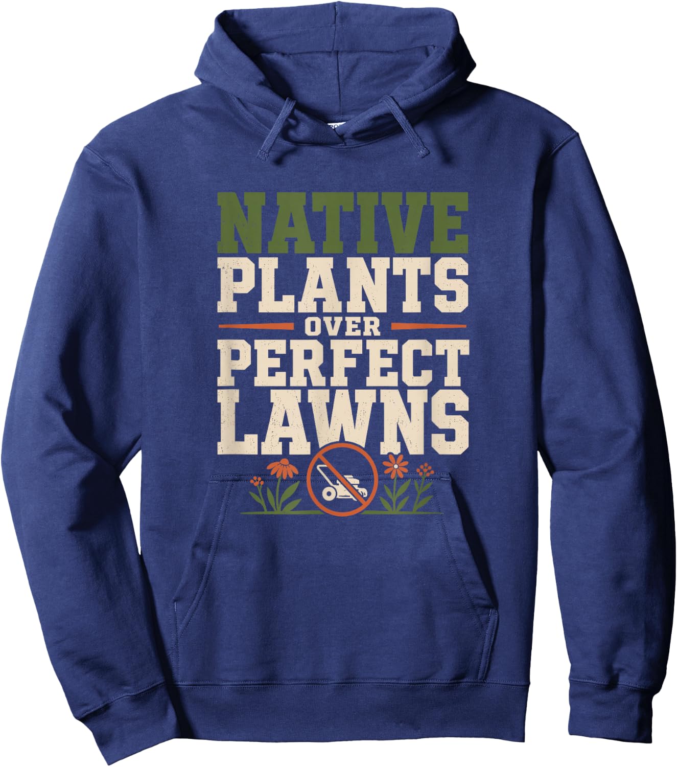 Native Plant Gardener Plant Natives Pollinator Garden Hoodie - Hoodie | Navy