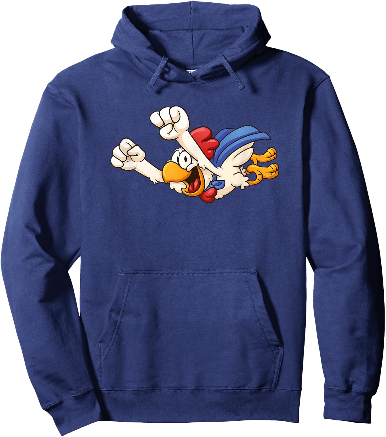 Fun Super Flying Chicken Funny Farm Gift Poultry Kids Hoodie - Hoodie | Navy