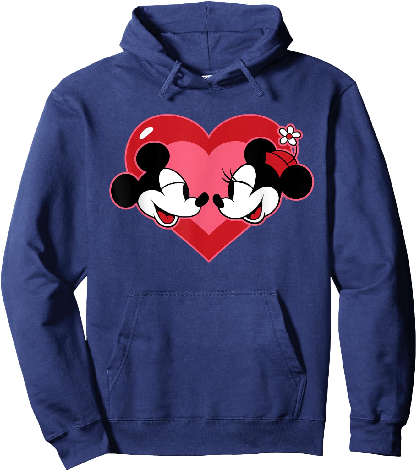 Disney Mickey & Minnie Mouse Heart Valentine’s Day Couple Hoodie - Hoodie | Navy