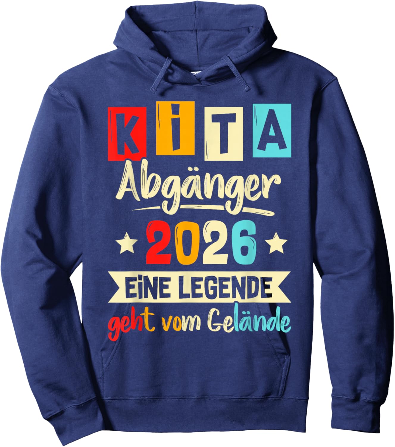 Kita Abgänger 2026 School Child First Day , black Hoodie - Hoodie | Navy