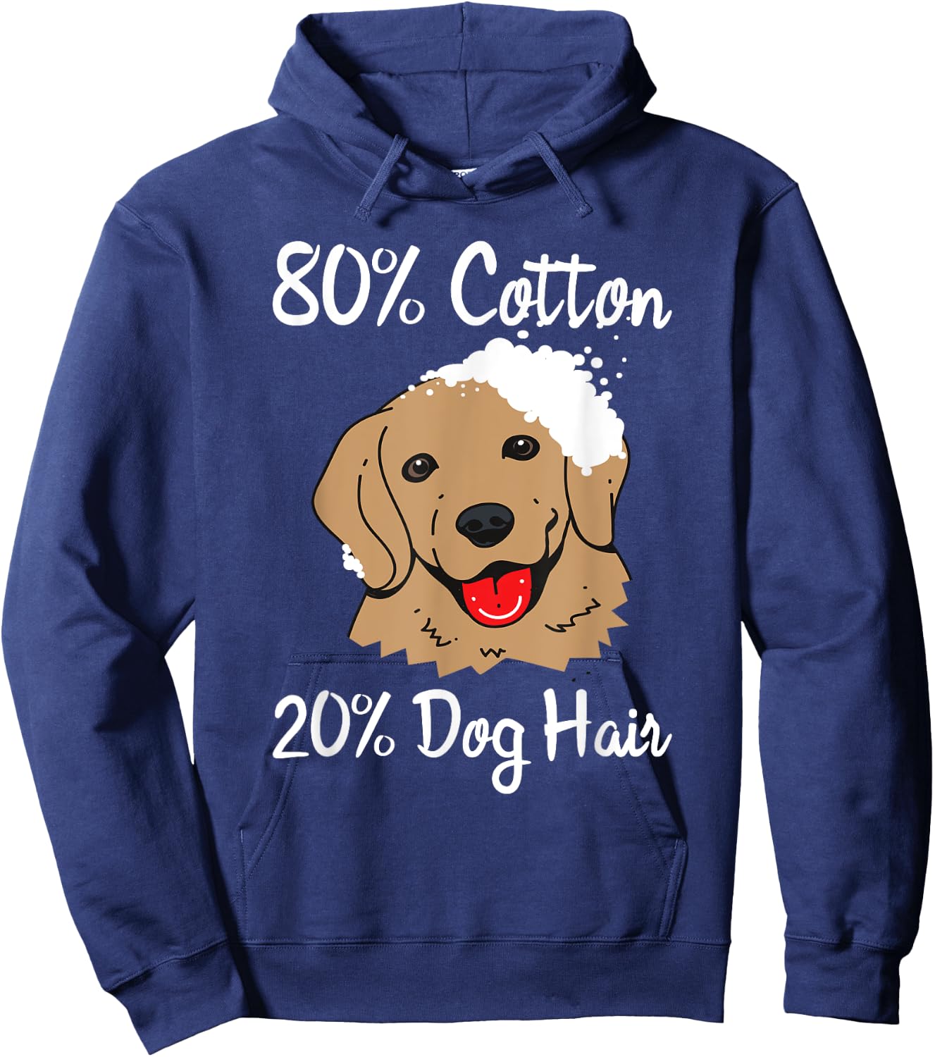 80% Cotton 20% Dog Hair Men Women Kids Hoodie - Hoodie | Navy