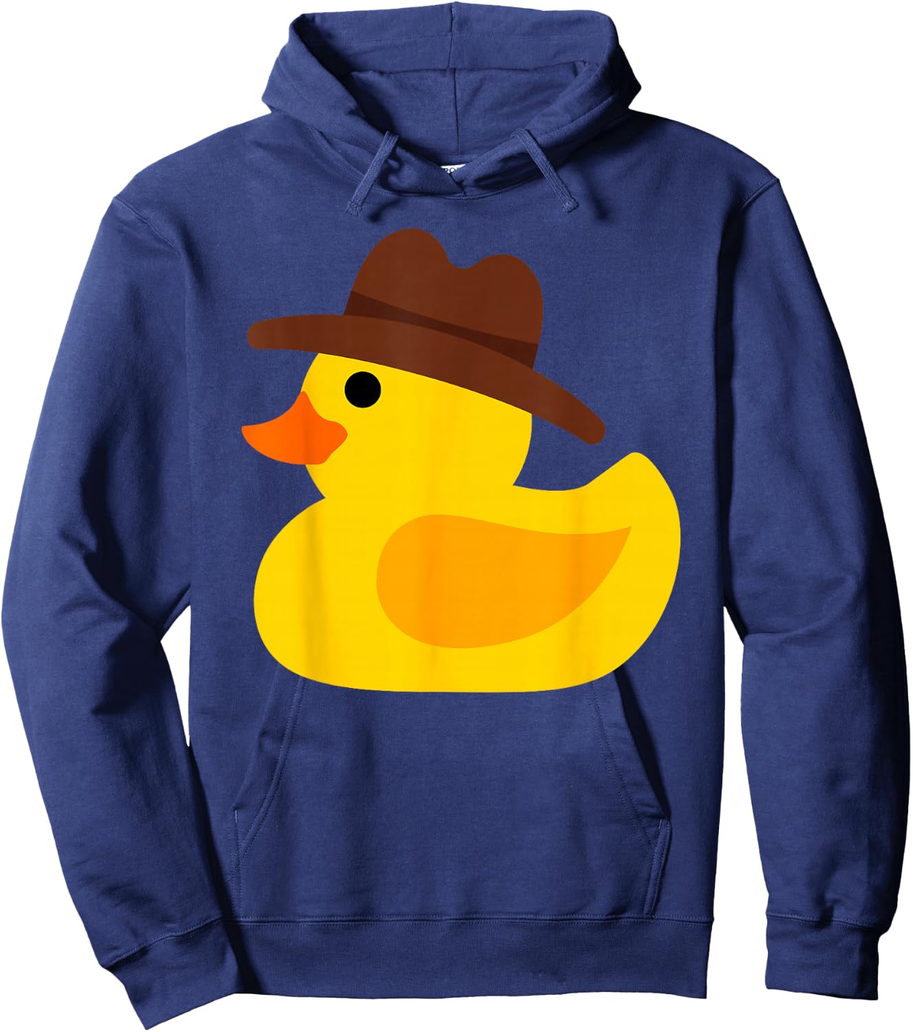 Funny Rubber Ducky Cool Duckie Rubber Duck With Cowboy Hat Hoodie - Hoodie | Navy