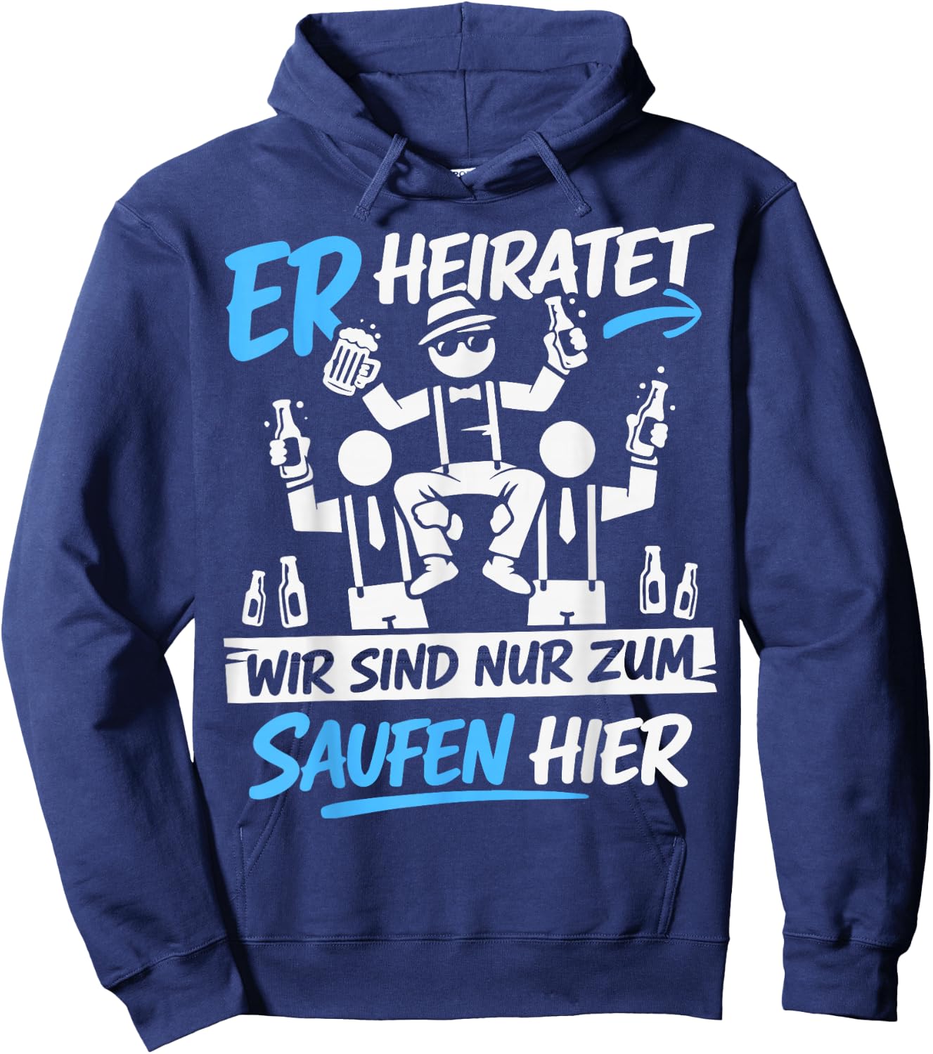 Junggesellenabschied Männer JGA Kostüm Poltern JGA Hoodie - Hoodie | Navy