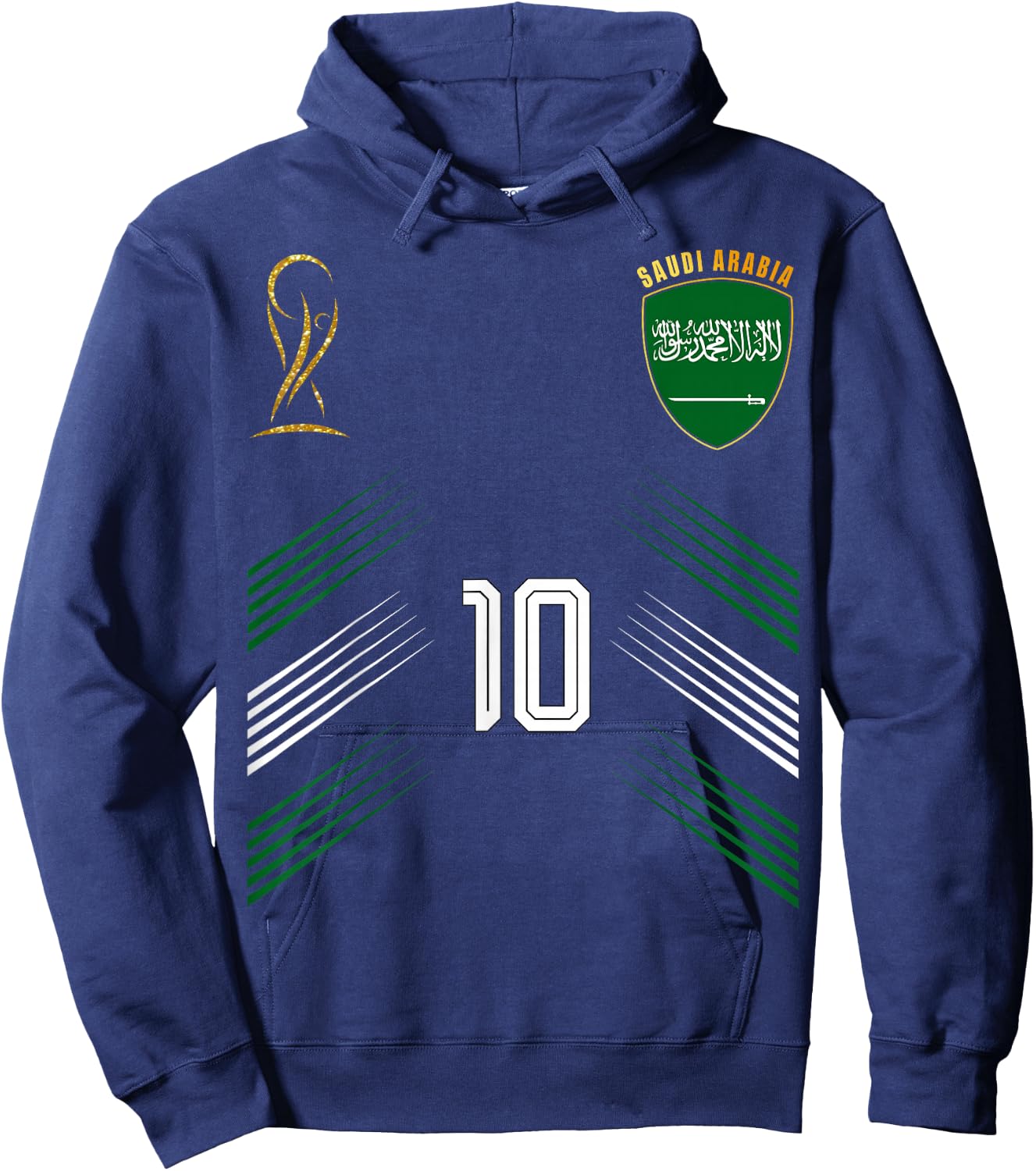Saudi Arabia Flag Saudi Arabian Pride Lovers Retro Hoodie - Hoodie | Navy